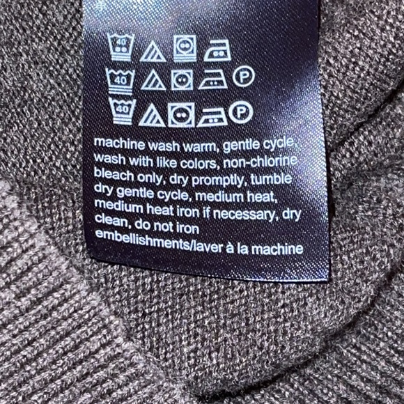 Tommy Hilfiger Gray 1/4 Zip Sweater Size Large - Picture 6 of 9